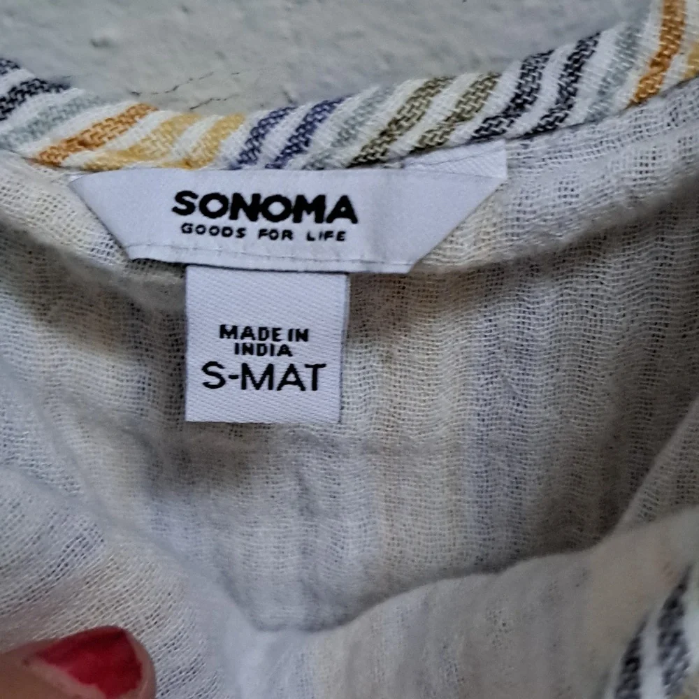 Maternity Sonoma Tie Striped Summer Top. Size Small NWT - Picture 8 of 8